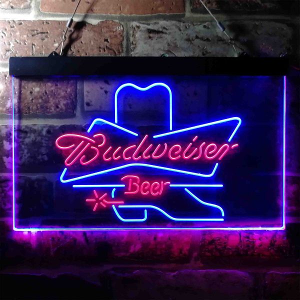 Budweiser Cowboy Boot Neon-Like LED Sign